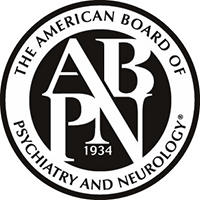 The American Board of Psychiatry and Neurology graphic: Dr. Fred H. Hochberg's seal of The American Board of Psychiatry and Neurology